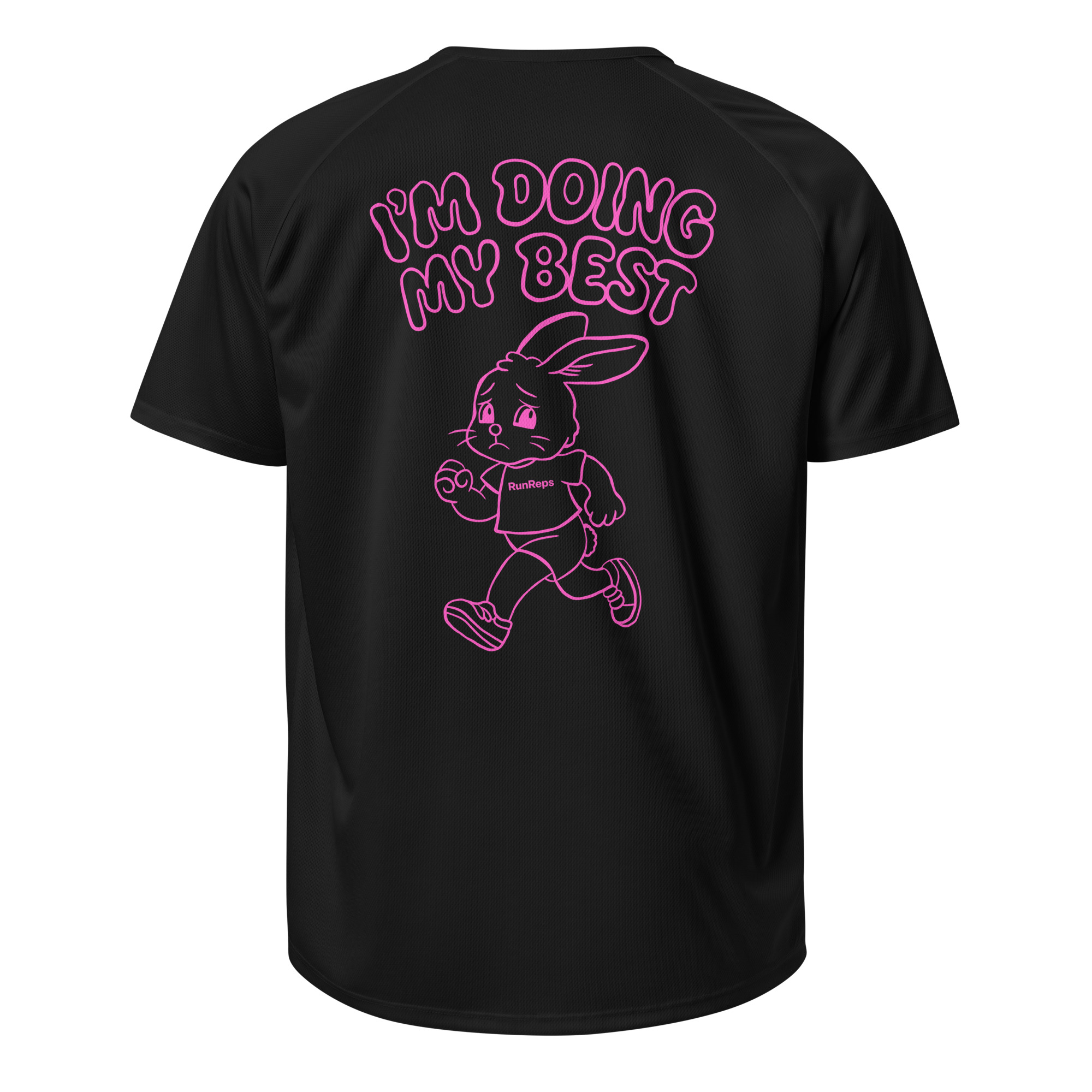 I'm Doing My Best - Unisex Running Jersey - Hot Pink - Image 4