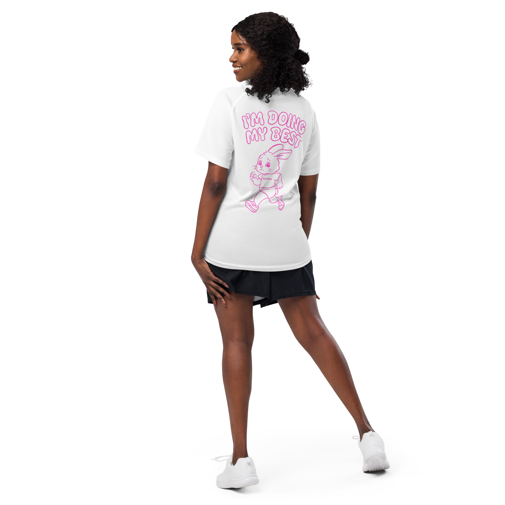 I'm Doing My Best - Unisex Running Jersey - Hot Pink - Image 10